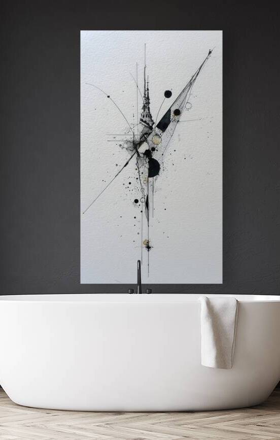 Ink Meridian – Minimal Line  Dot Study Print by Savage Art Prints