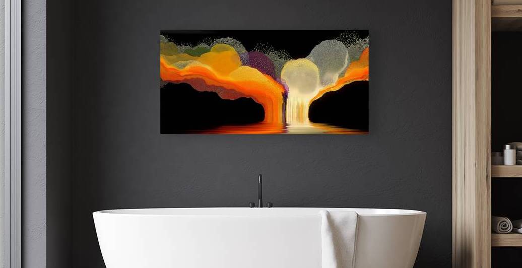 Feeding the Crucible – Molten Horizon Abstract by Savage Art Prints
