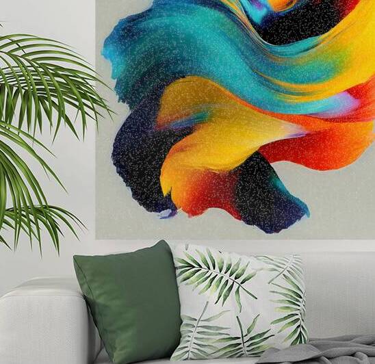 Chromatic Blocks IV  – Patchwork Abstract Print by Savage Art Prints
