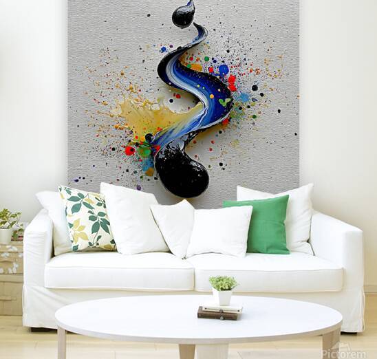 Neon Comet – Drip & Splatter Abstract Print by Savage Art Prints