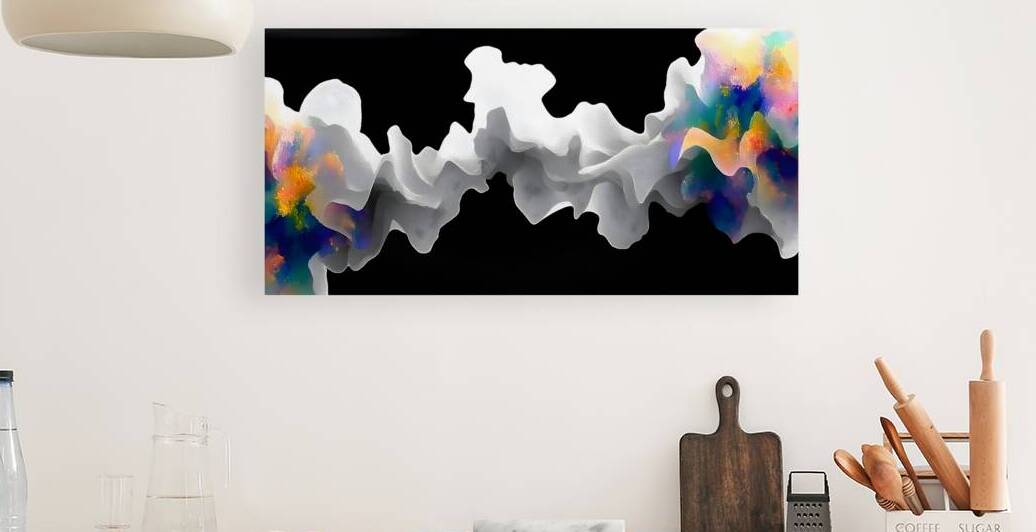 Spectrum Front – Electric Cloudscape Abstract Print by Savage Art Prints