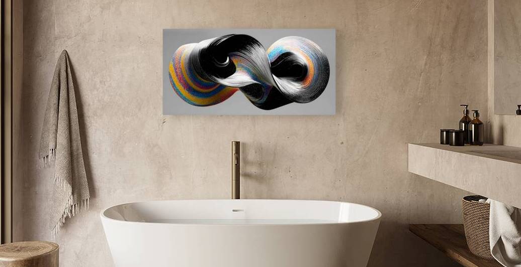 Continuum Loop – Monochrome Infinity Print by Savage Art Prints