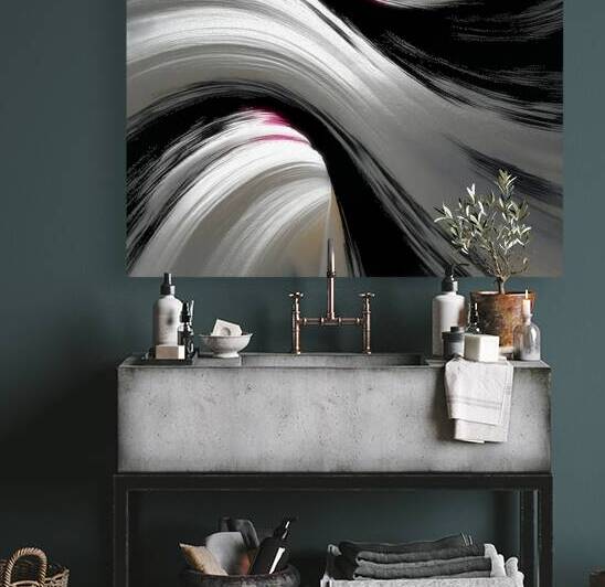Silk Currents – Black & White Flow Print by Savage Art Prints