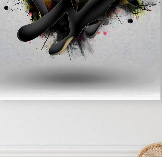 Smoke & Sparks – Minimal Ink Splash Print by Savage Art Prints