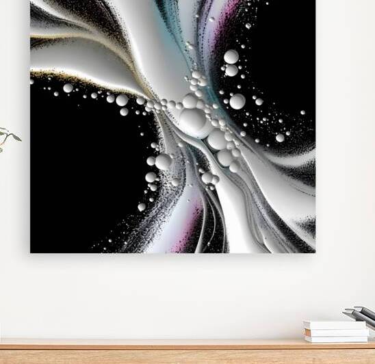 Stellar Ribbons – Cosmic Flow Abstract Print by Savage Art Prints