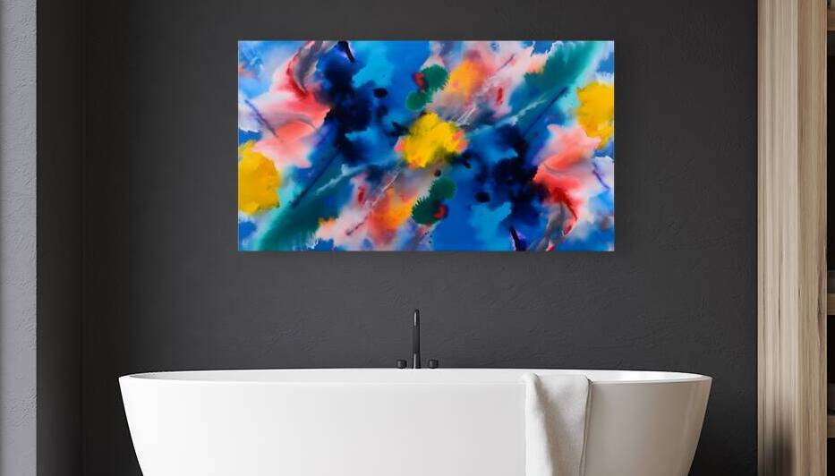 Prismatic Mist – Watercolor Cloud Abstract Print by Savage Art Prints