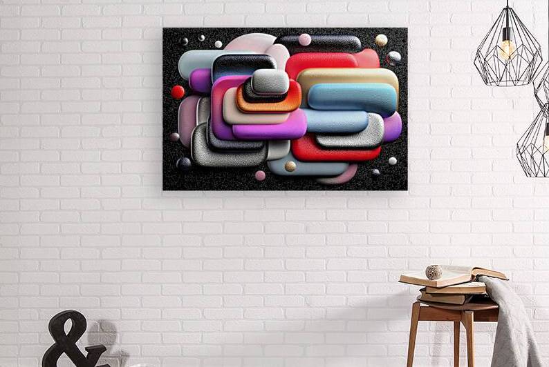 Soft Machines – Retro Tech Tubes Abstract Print by Savage Art Prints