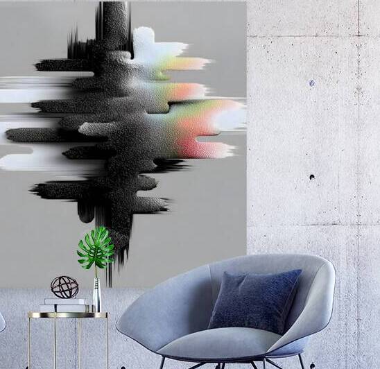 Monochrome Vector Pulse – Minimal Abstract Soundwave Print by Savage Art Prints