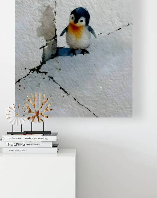 Little Wanderer – Baby Penguin Watercolor Print by Savage Art Prints
