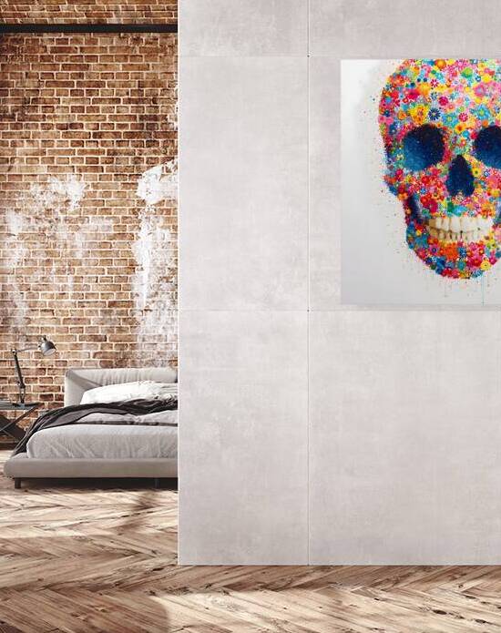 Garden of the Dead – Floral Skull Art by Savage Art Prints