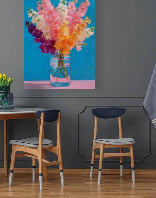Flowers in a Clear Vase – Still Life Print by Savage Art Prints