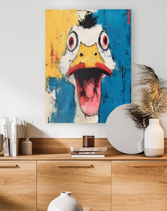 Quack Attack – Abstract Animal Portrait Print by Savage Art Prints