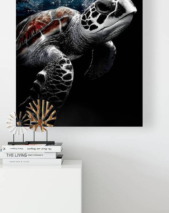 Depthlight – Sea Turtle Print by Savage Art Prints