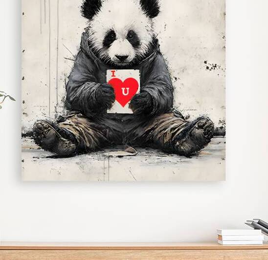 Street Panda – I Love You Print by Savage Art Prints