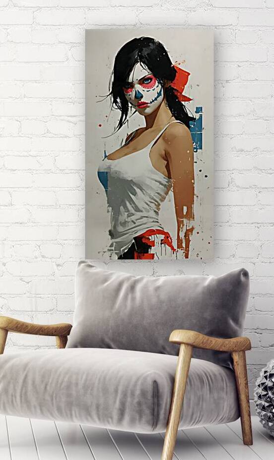 Reina Del Asfalto Dia de los Muertos Sugar Skull by Savage Art Prints
