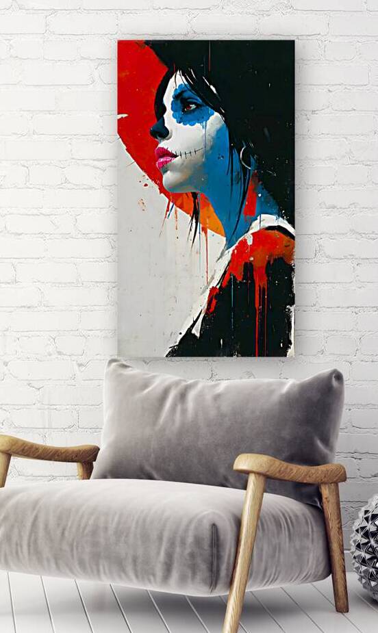 Perfil Del Alma Dia de los Muertos Sugar Skull by Savage Art Prints