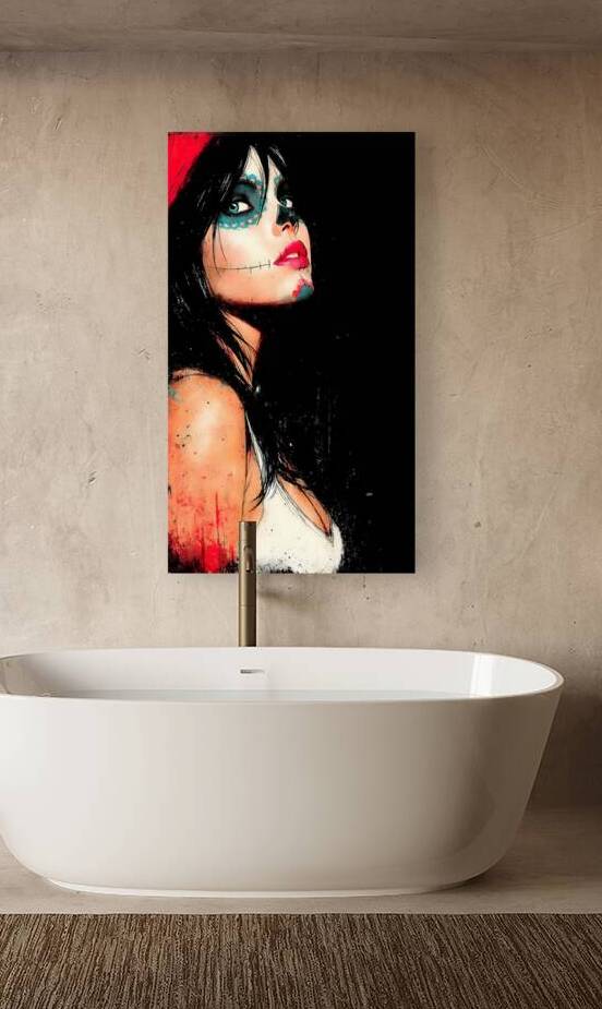 Canto De La Noche Dia de los Muertos Sugar Skull by Savage Art Prints