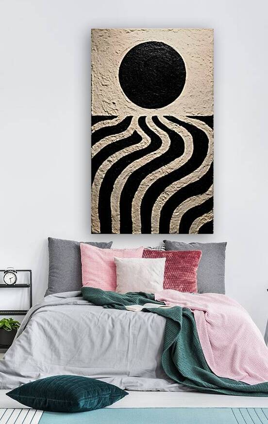 Eclipse Horizon – Minimalist Wave Print by Savage Art Prints