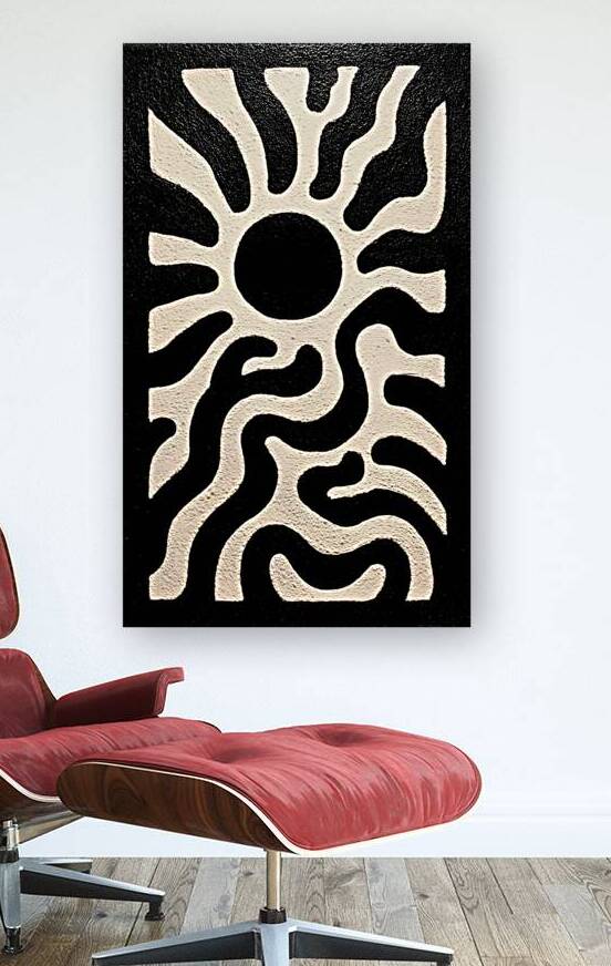 Solar Serpent – Tribal Sun Abstract Print by Savage Art Prints