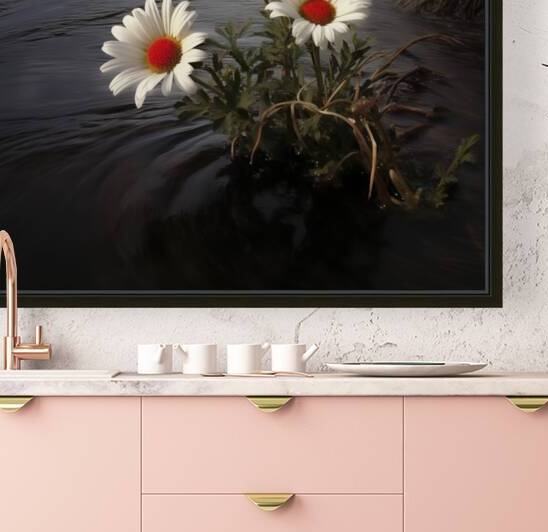 Shoreline Daisies – Coastal Botanical Art Print by Savage Art Prints