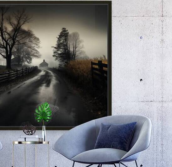 After the Rain – Moody Country Road Print by Savage Art Prints