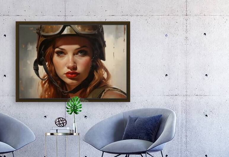 Woman of War – Grit & Grace Portrait Art Print by Savage Art Prints