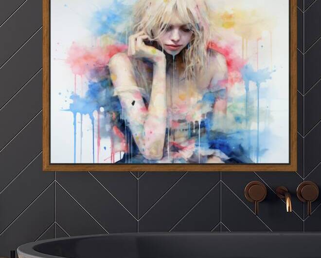 Body Dysmorphic Disorder – Conceptual Pastel Portrait Art Print by Savage Art Prints