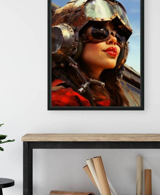 Woman of War - Aviator Portrait Art Prints by Savage Art Prints