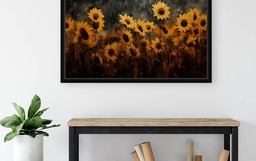 Sunkissed - Golden Sunflower Art Prints by Savage Art Prints