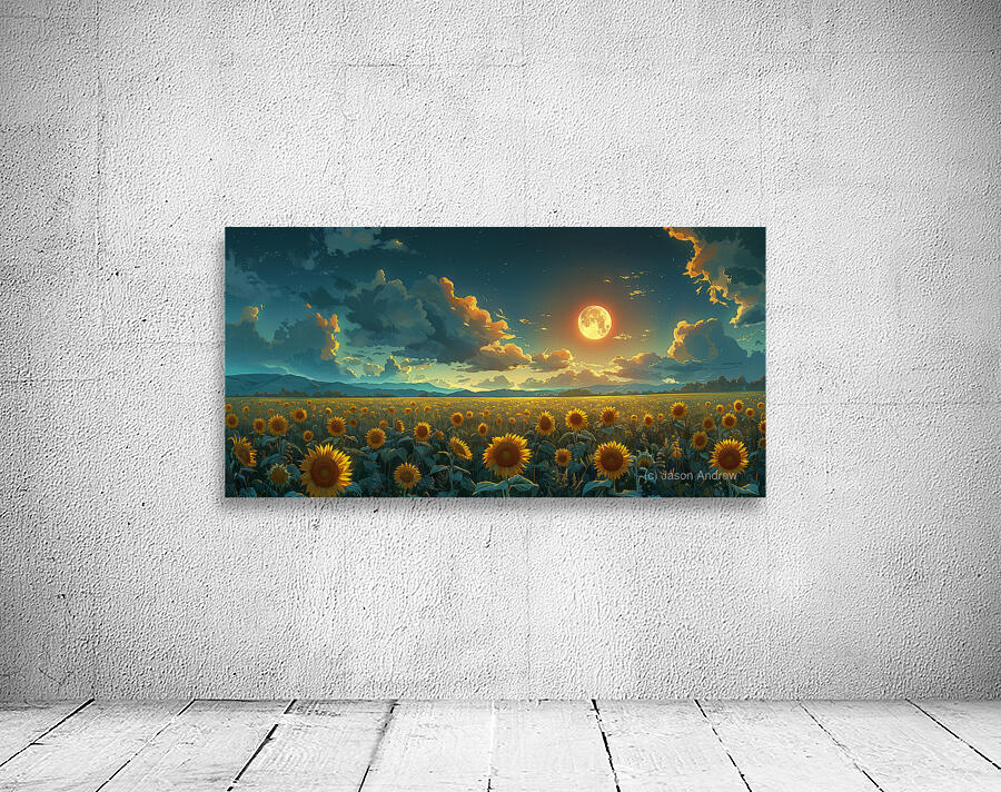 Wild Sunflowers - Sunflower Field Art Prints Wall Preview