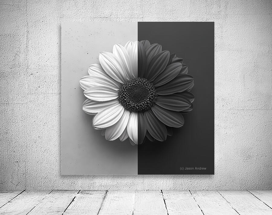 50 50 - Black & White Floral Art Prints Wall Preview