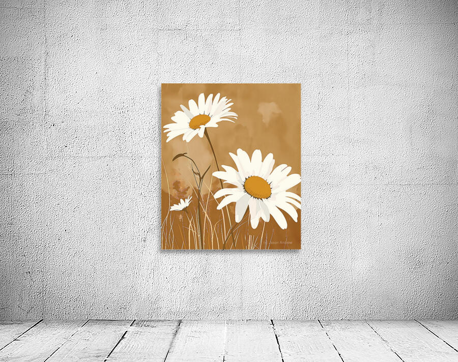Wild Wild Daisies - Rustic Daisy Floral Art Prints Wall Preview