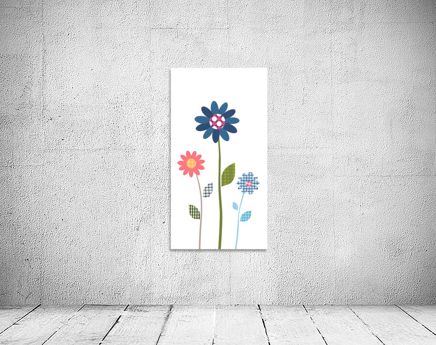 Plaid Botanica 12 - Contemporary Floral Art Prints Wall Preview