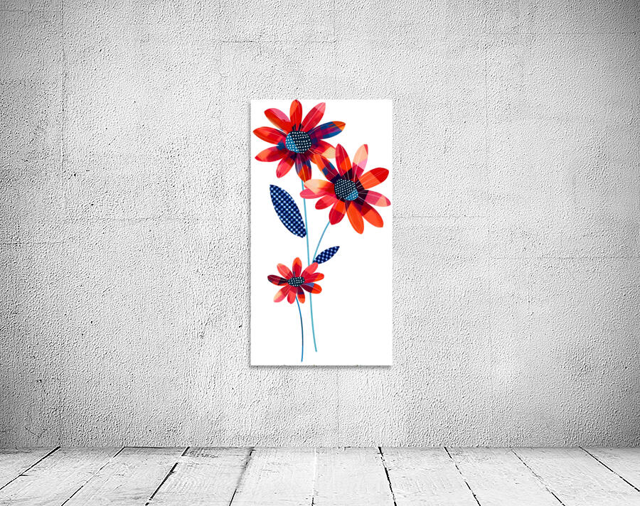 Plaid Botanica 14 - Colorful Floral Art Prints Wall Preview