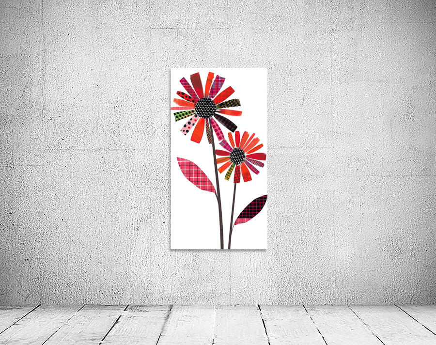 Plaid Botanica 23 - Modern Floral Art Prints Wall Preview