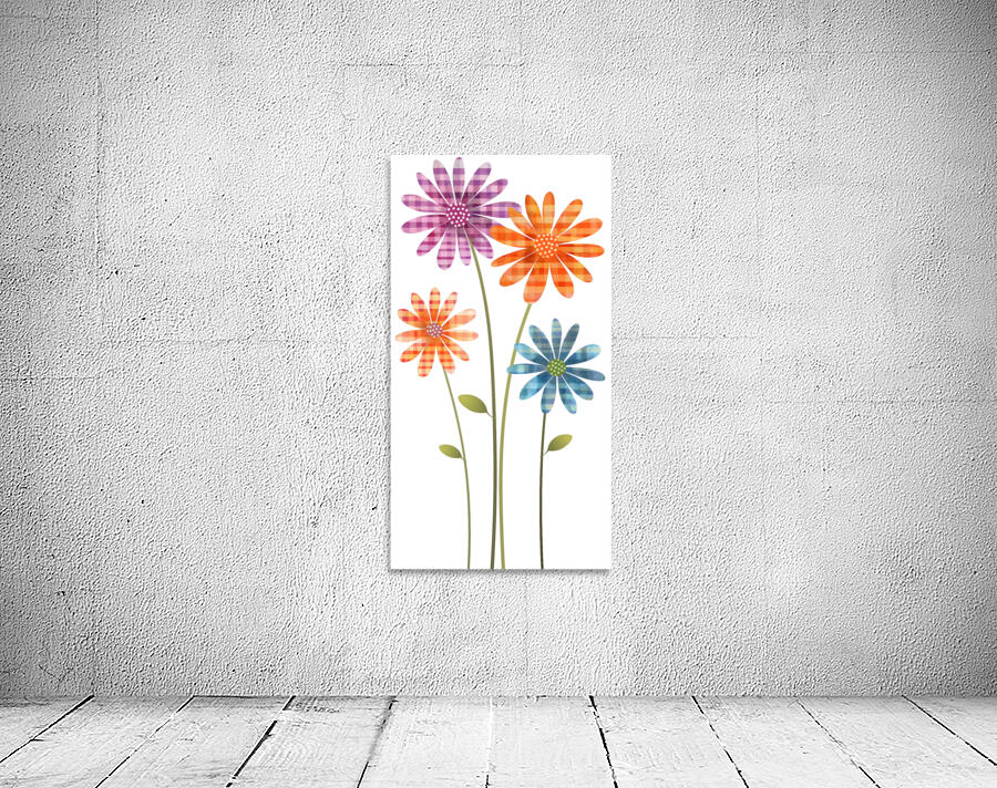 Plaid Botanica 11 - Colorful Floral Art Prints Wall Preview