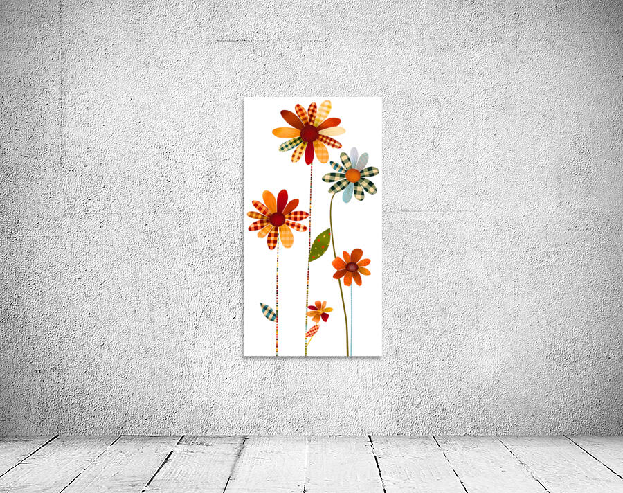 Plaid Botanica 18 - Modern Floral Art Prints Wall Preview