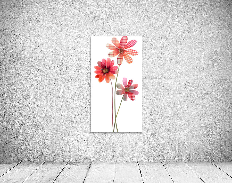Plaid Botanica 4 - Contemporary Floral Art Prints Wall Preview