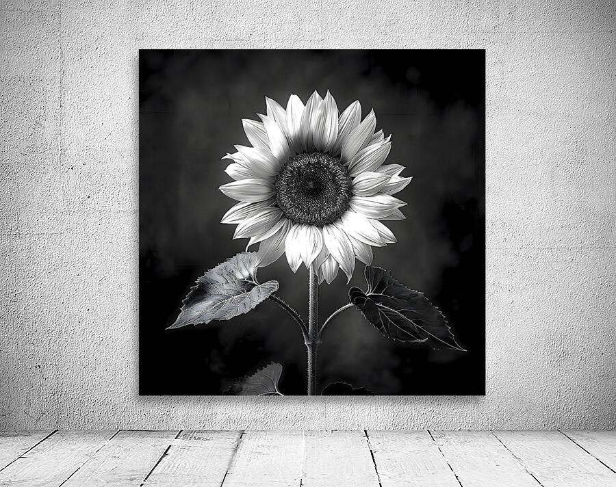 Sunflower Selfie 1 - Sunflower Portrait Art Prints Wall Preview
