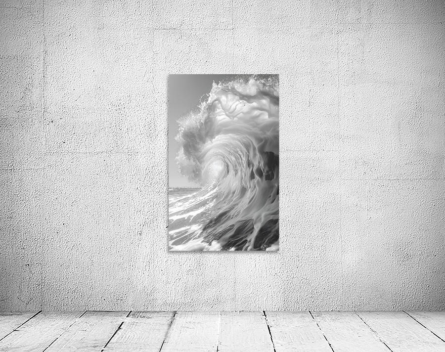 Shore Break - Black & White Wave Art Prints Wall Preview