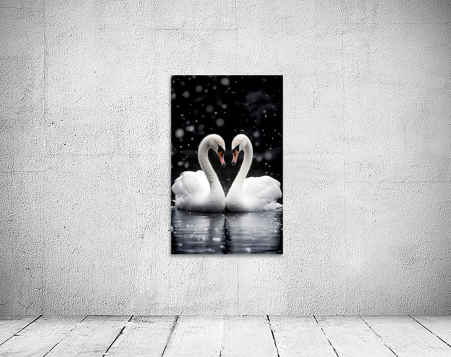 True Love - Swan Romance Art Prints Wall Preview