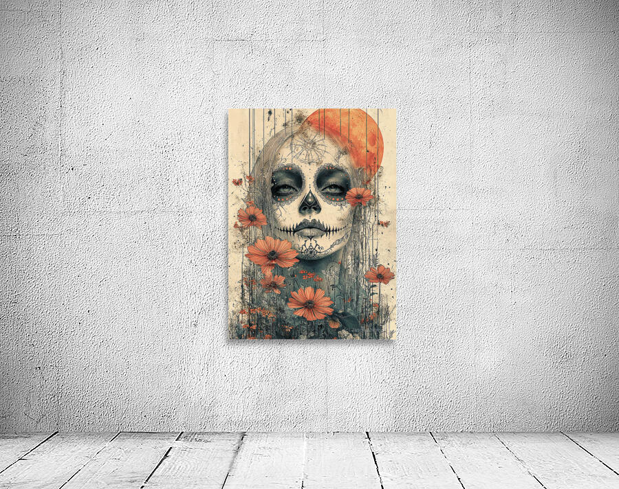 La Guardiana Del Camposanto - The Graveyard Guardian - Dia de los Muertos Art Prints Wall Preview