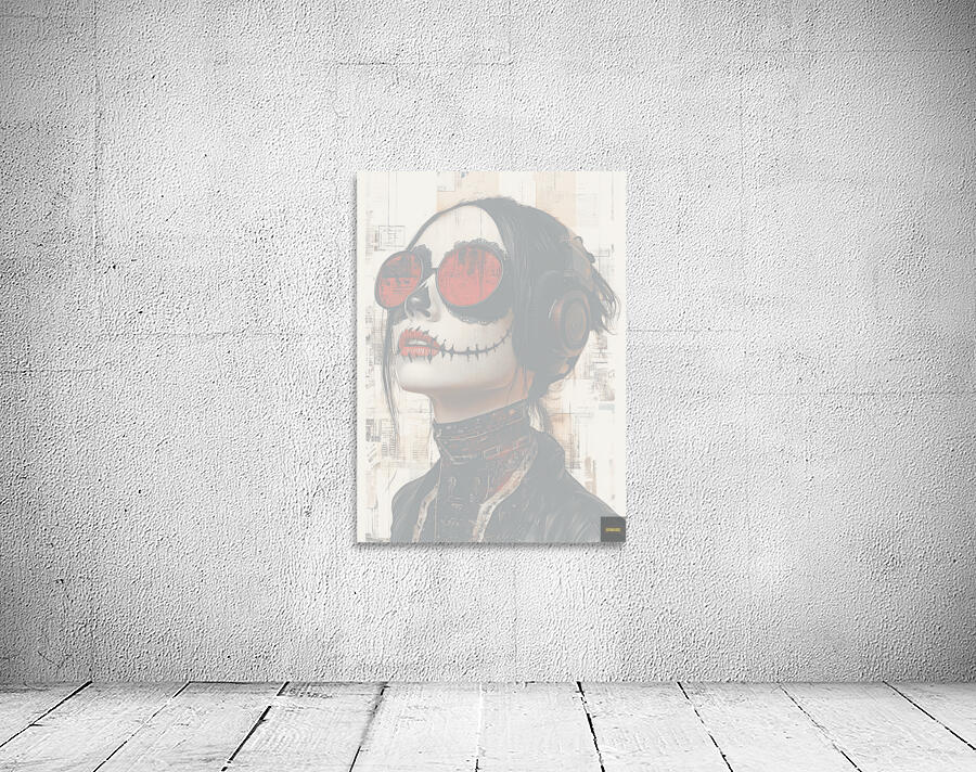 La Catrina Sonora - The Sonic Catrina - Dia de los Muertos Art Prints Wall Preview