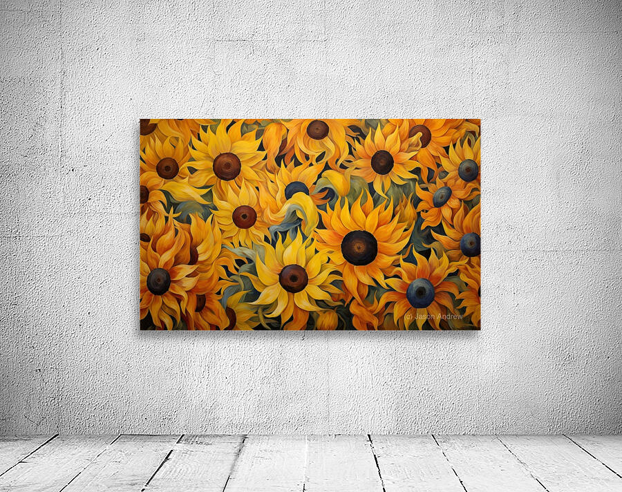 Helios - Sunflower Field Art Prints Wall Preview