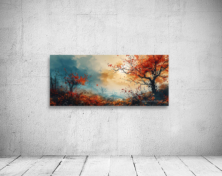 Embers Of Autumn - Modern Floral Field Art Prints Wall Preview