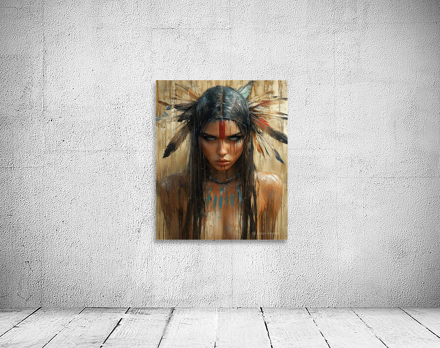 The Gaze Of Fire - Mythic Portrait Art Prints Wall Preview