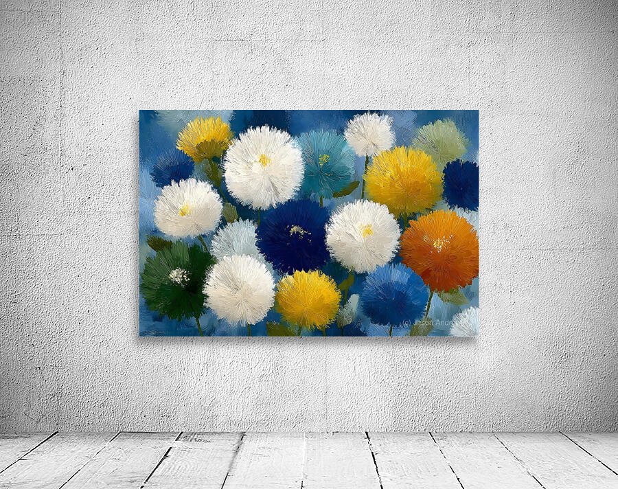 Bouffees De Couleur - Puffs Of Color - Playful Floral Art Prints Wall Preview