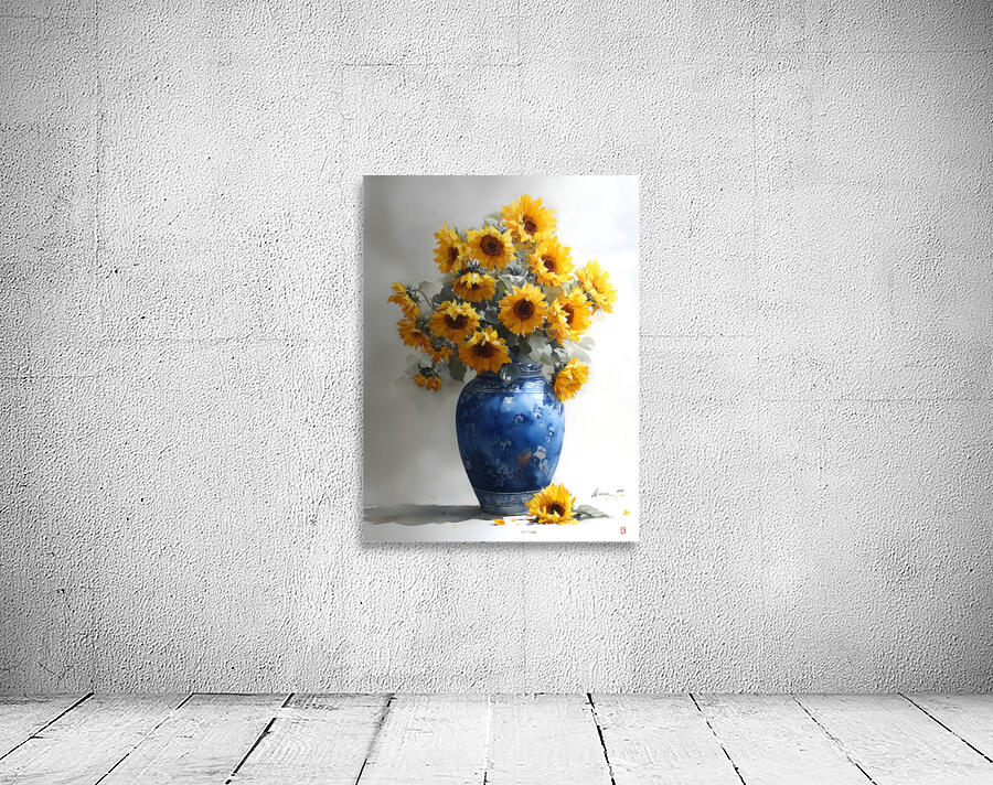 Eclat De Tournesols - Burst Of Sunflowers - Sunflower Vase Art Prints Wall Preview