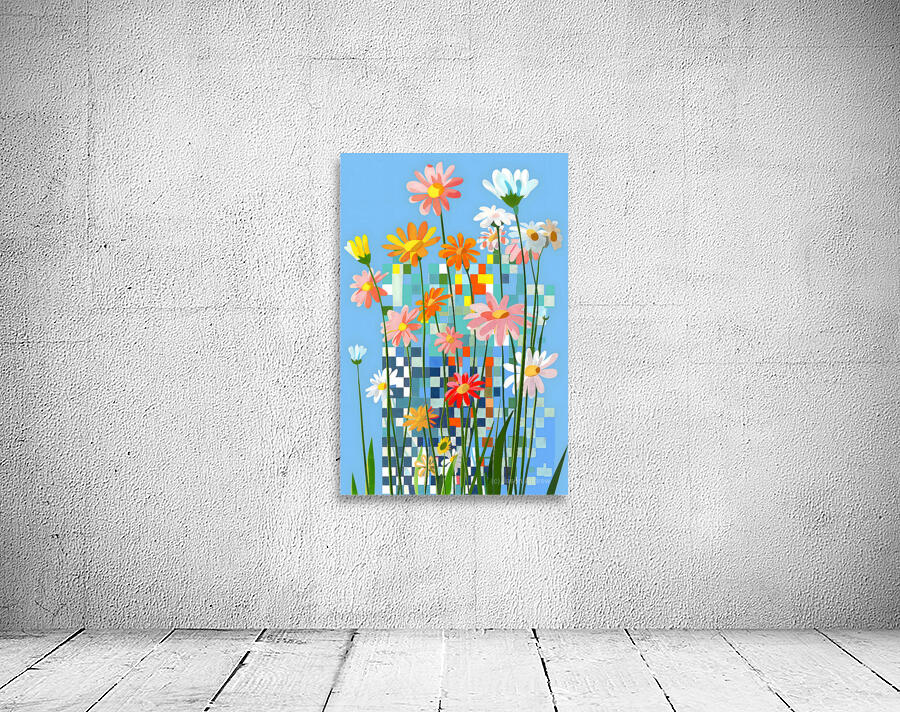 Fleurs En Pixels - Flowers In Pixels - Digital Floral Art Prints Wall Preview