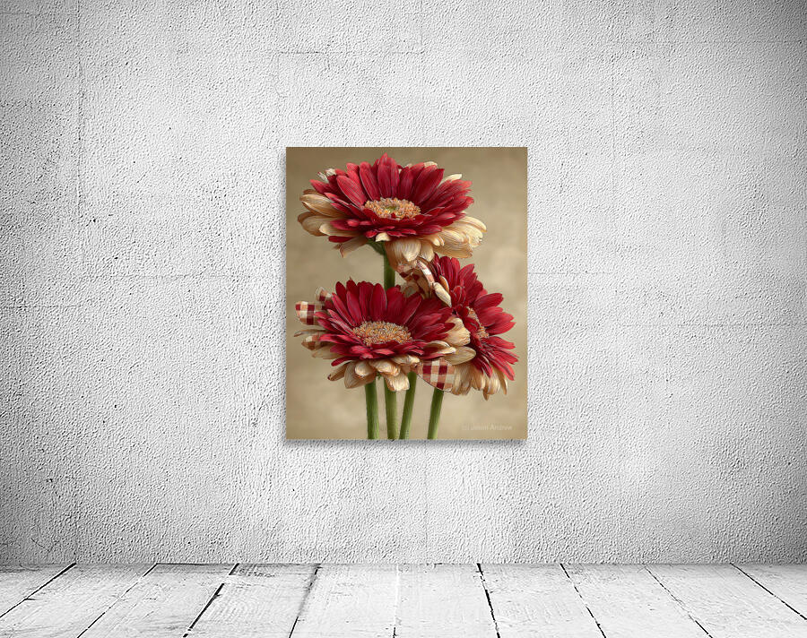Plaid Botanica 31 - Retro Floral Art Prints Wall Preview
